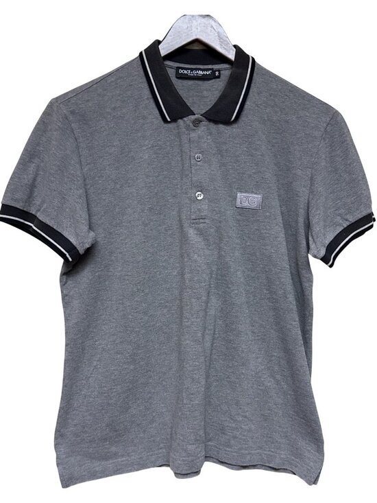 Dolce & Gabbana Other - Dolce & Gabbana Polo Shirt Men's Grey Logo Short Sleeve Size EU 50 US Large